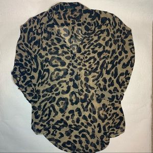 3/4 length Leopard Blouse